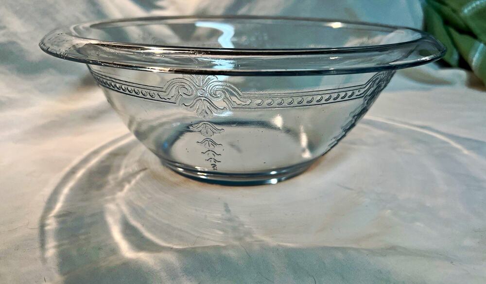 • Vintage Fire-King Sapphire Blue Philbe Largest 10.5" Mixing Serving Bowl 2 Qt